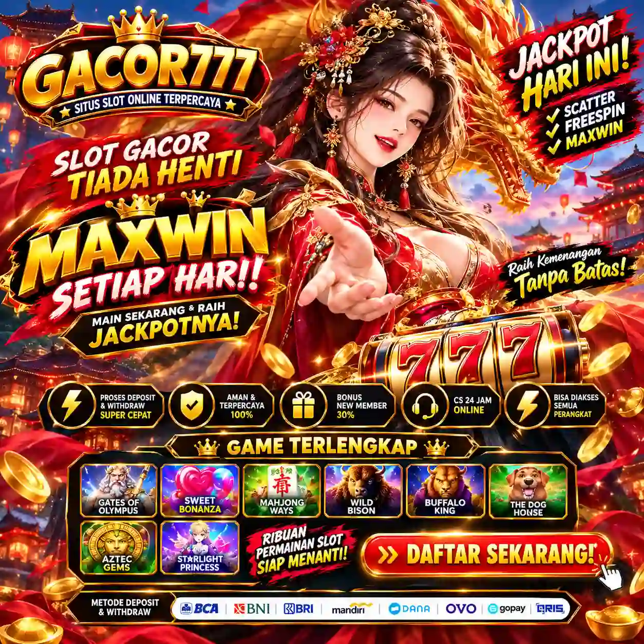 GACOR777: Jagoan Akses Link Slot Gacor Hari Ini Andalan Situs Deposit 5000
